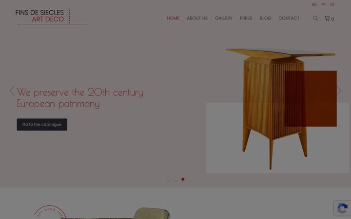 Screenshot of finsdesiecles-artdeco.com