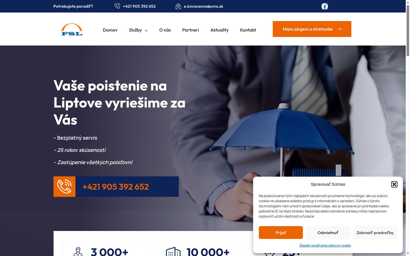 Snimka zaslona bannera za privolu prikazanog prije bilo kakve interakcije