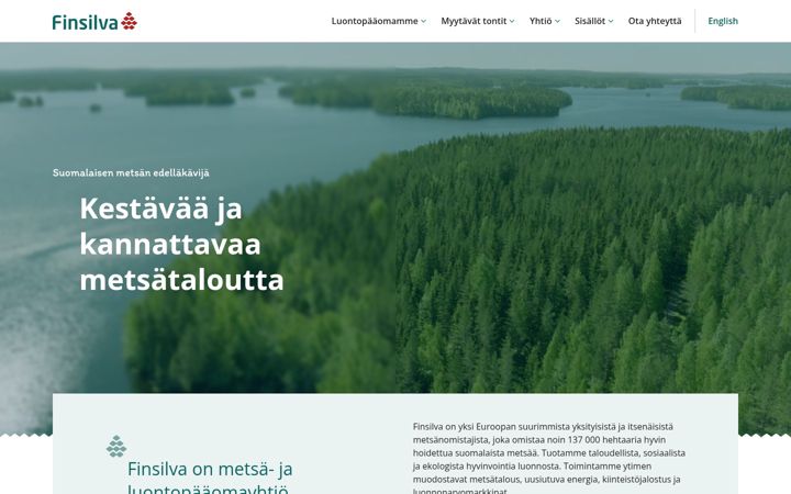 Screenshot of finsilva.fi