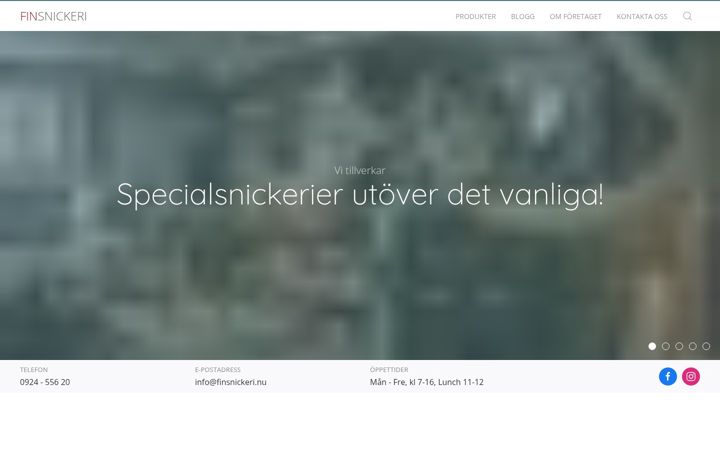 Screenshot of finsnickeri.nu