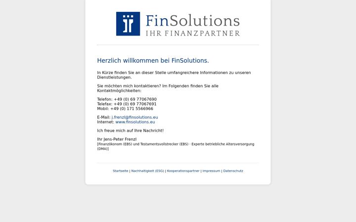 Screenshot of finsolutions.eu