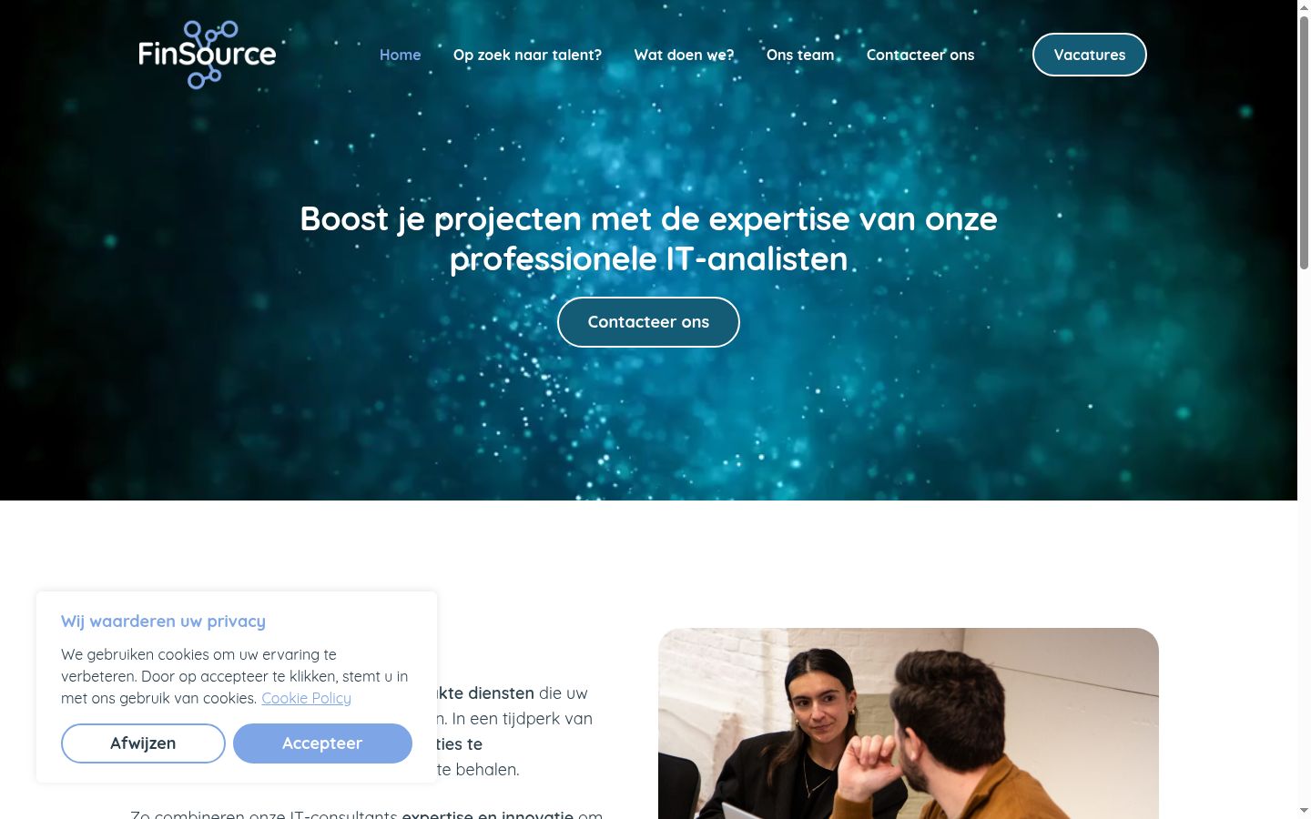 Screenshot tal-banner tal-kunsens muri qabel kwalunkwe interazzjoni