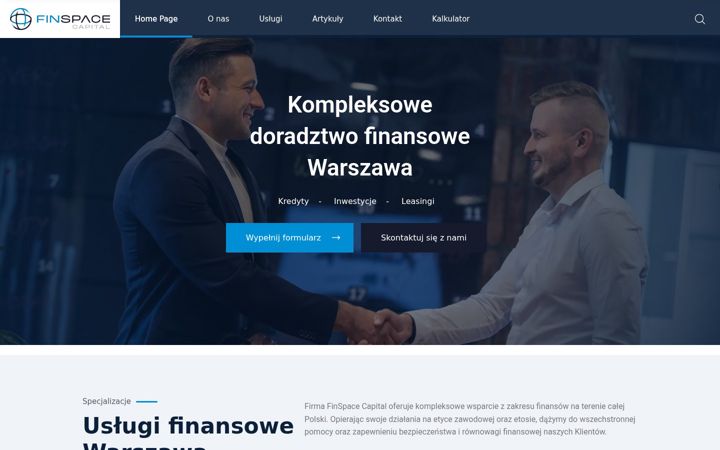 Screenshot of finspacecapital.pl