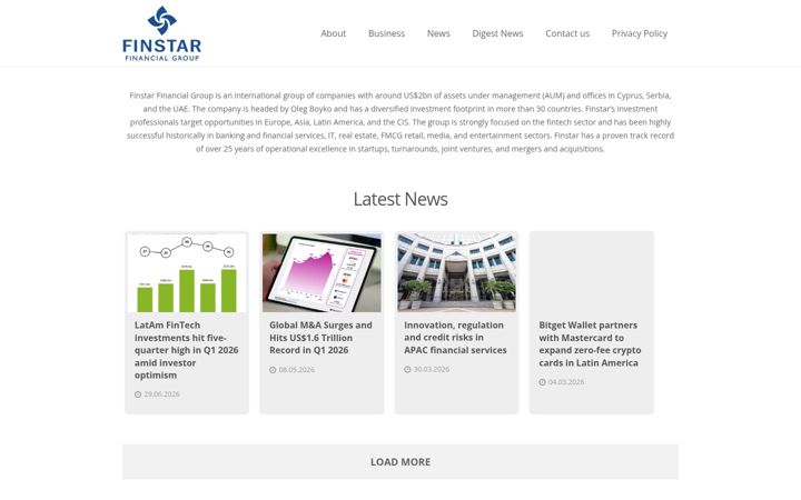 Screenshot of finstar.com