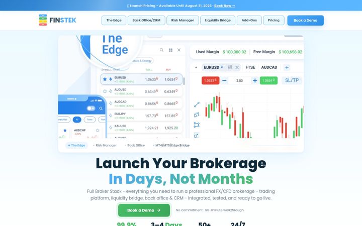 Screenshot of finstek.com