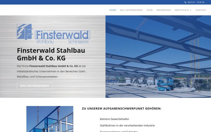 Zrzut ekranu finsterwald-stahlbau.de