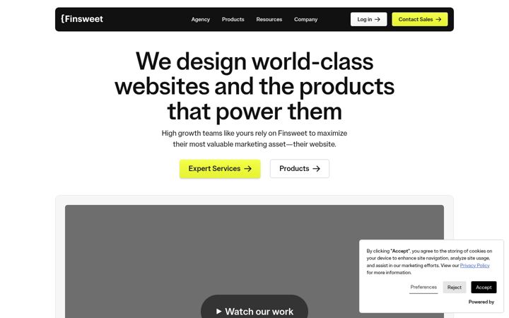 Screenshot of finsweet.com