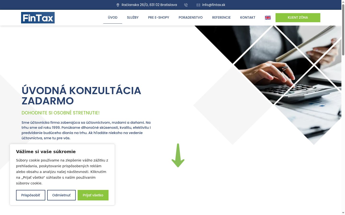 Screenshot del banner di consenso mostrato prima di qualsiasi interazione