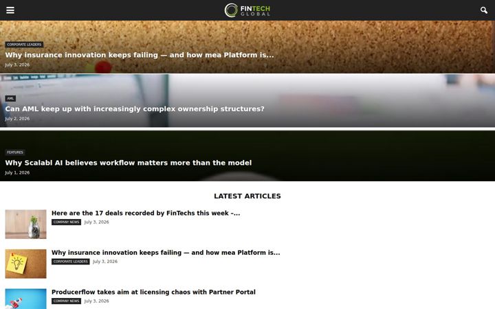 Screenshot of fintech.global