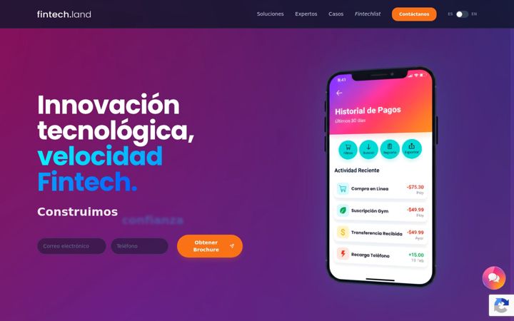 Screenshot of fintech.land