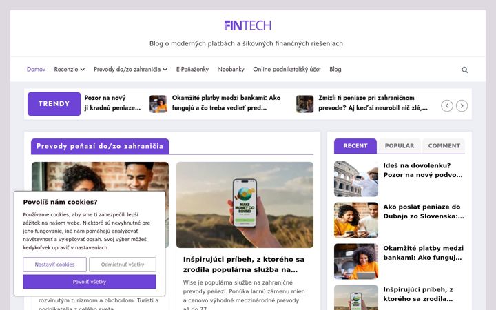 Screenshot of fintechbox.sk