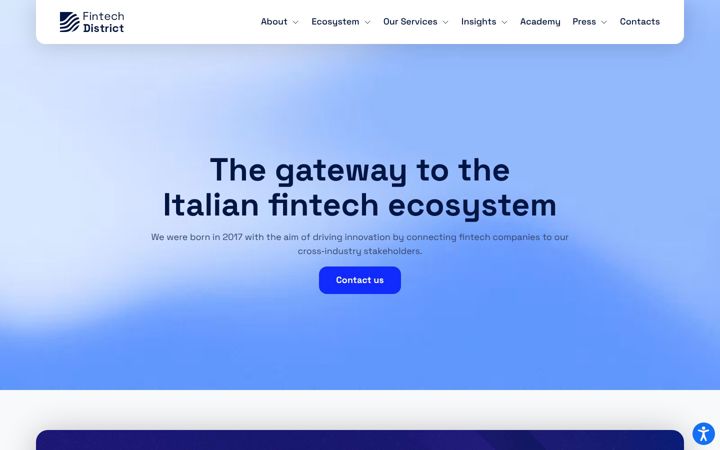 Screenshot of fintechdistrict.com