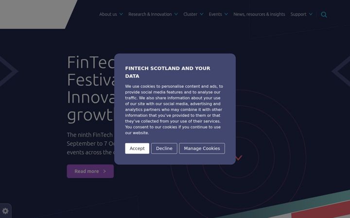 Screenshot of fintechscotland.com