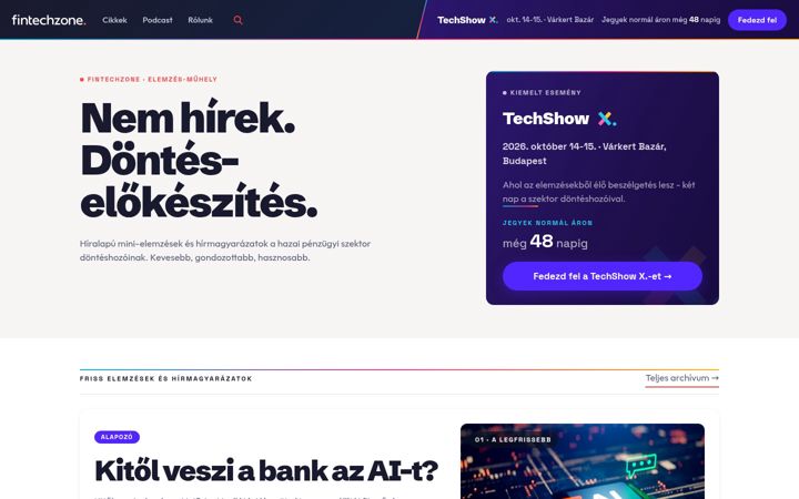 Screenshot of fintechzone.hu