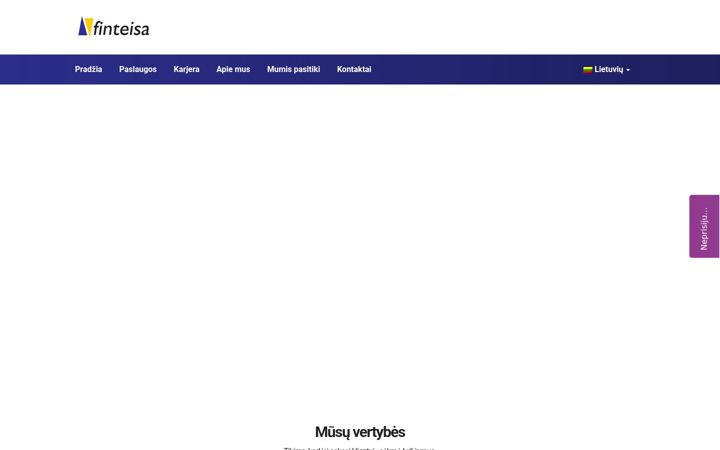 Screenshot von finteisa.lt