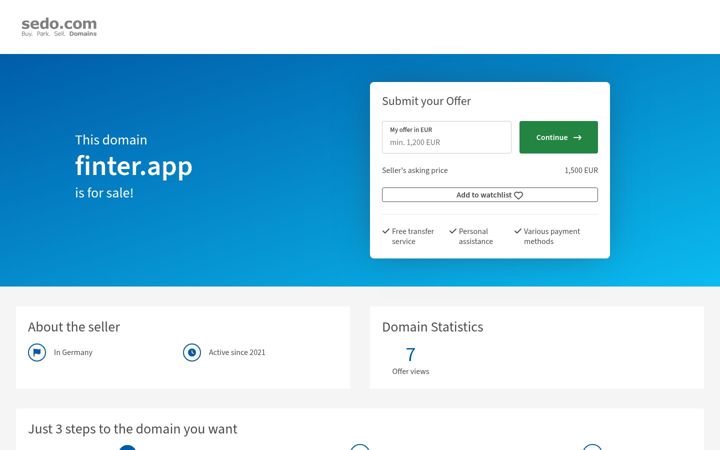 Screenshot of finter.app
