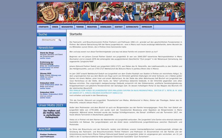 Screenshot of finther-freiherrn-freifrauen.de