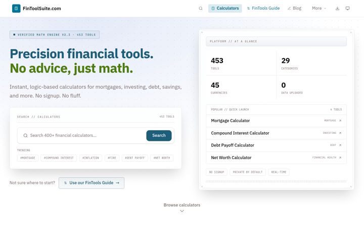 Screenshot of fintoolsuite.com