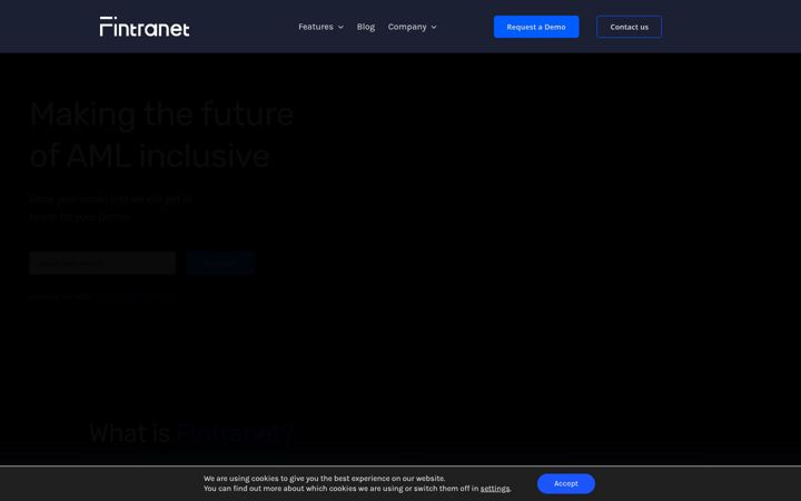 Ekrano kopija fintranet.io