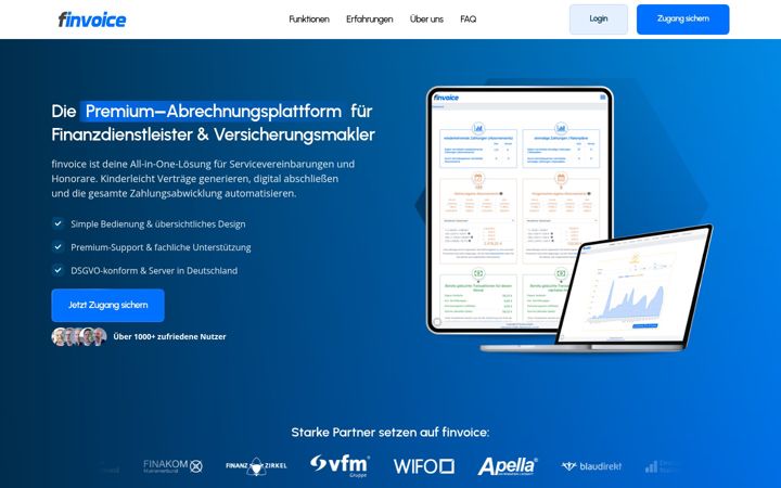 Screenshot of finvoice.de