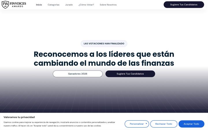 Screenshot of finvoices-awards.com
