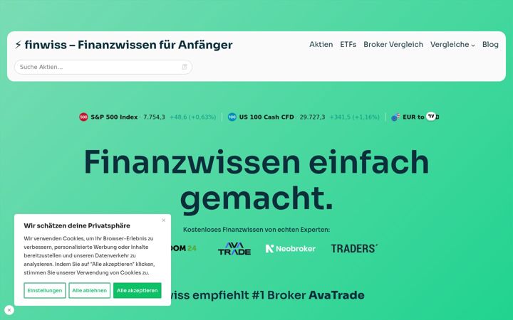 Screenshot of finwiss.de