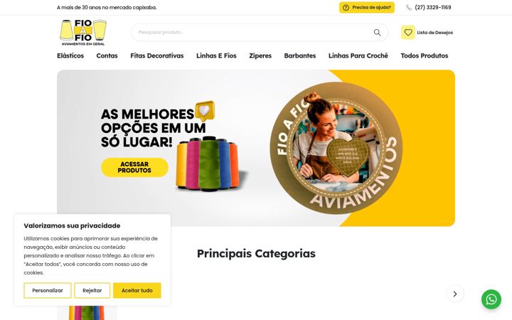 Screenshot ta' fioafio.net.br