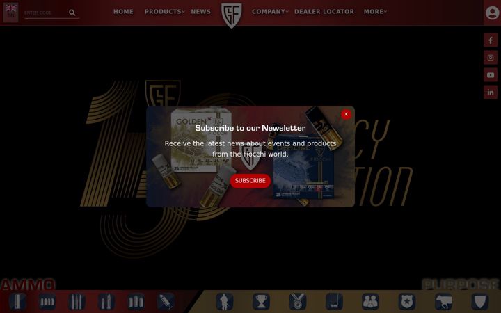 Screenshot van fiocchi.com