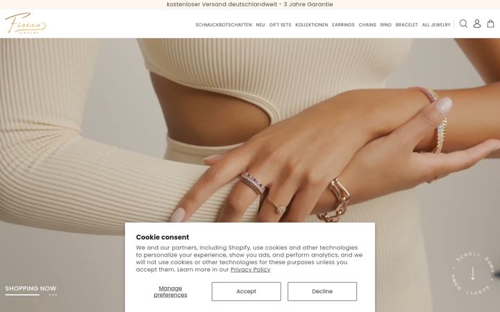 Screenshot of fiocco-jewelry.com