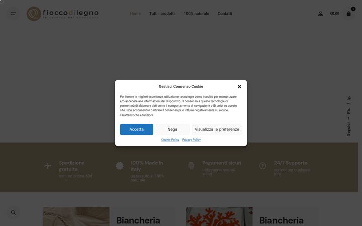 Screenshot of fioccodilegno.com