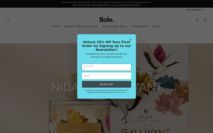 Screenshot of fiole.co.uk