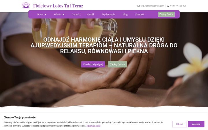 Screenshot of fioletowylotos.pl
