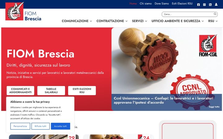 Screenshot ta' fiom.brescia.it