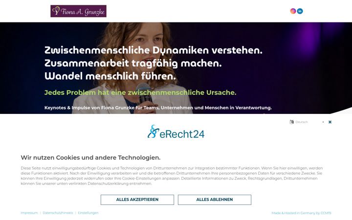 Screenshot of fiona-grunzke.com