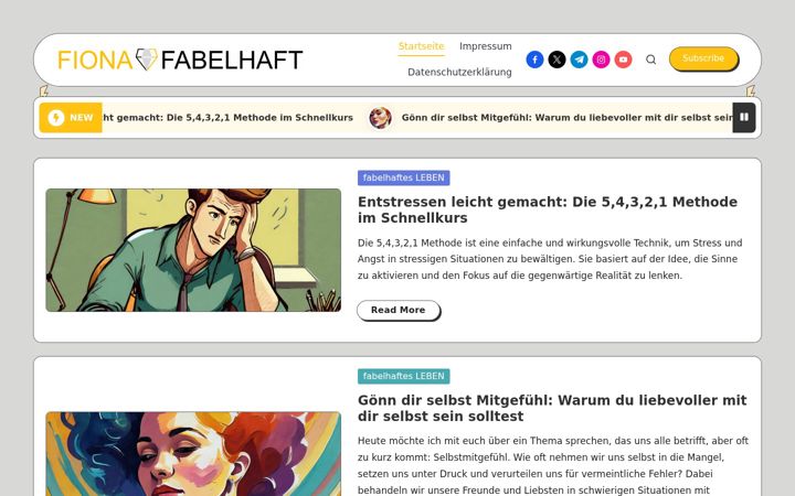 Screenshot of fionafabelhaft.de