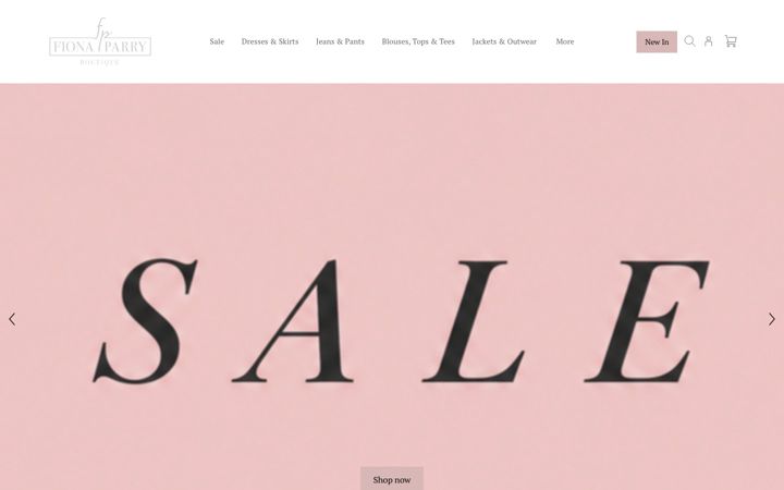 Screenshot of fionaparry.com