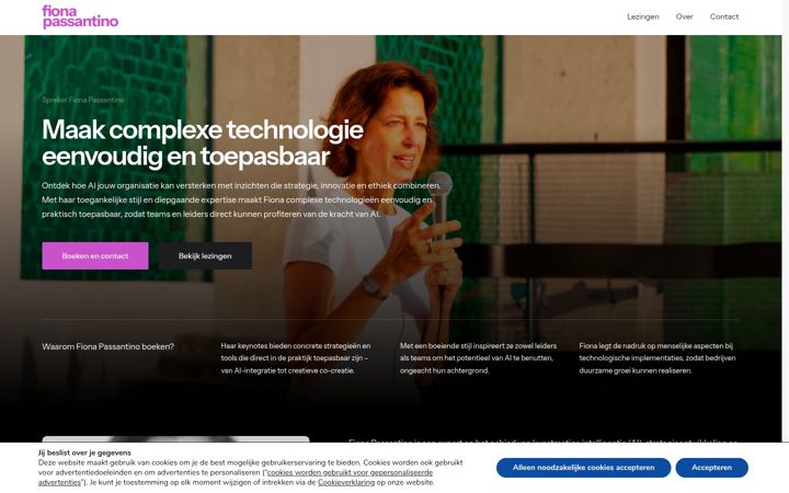 Screenshot of fionapassantino.nl