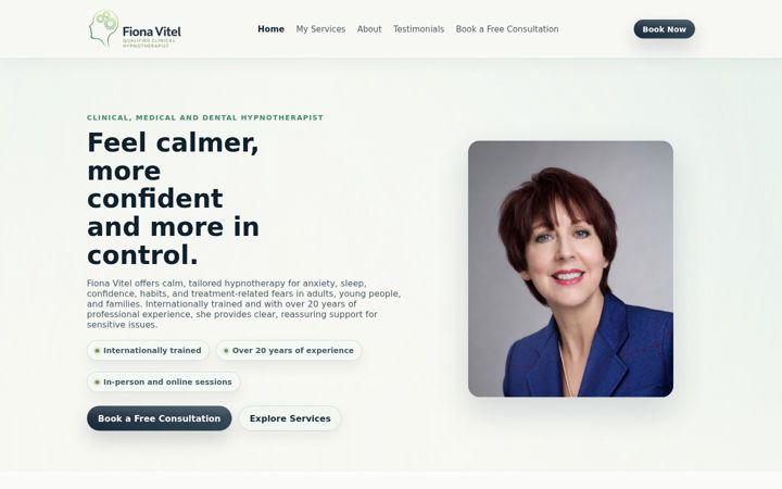 Screenshot of fionavitel-hypnotherapy.com