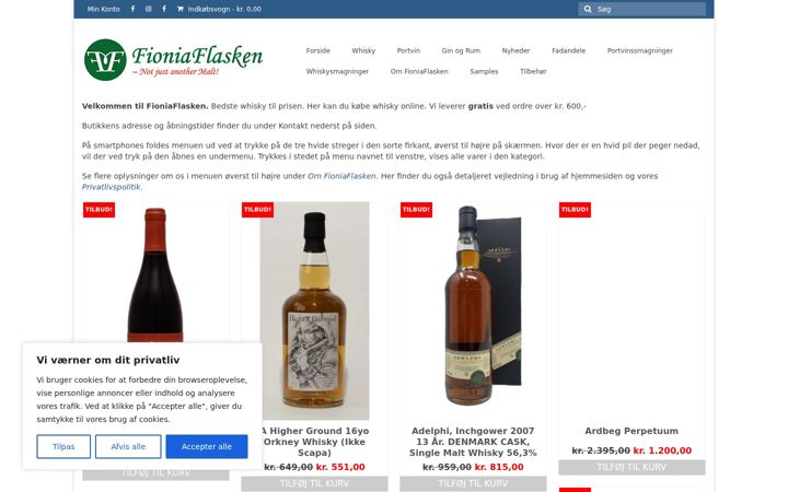 Screenshot of fioniaflasken.dk