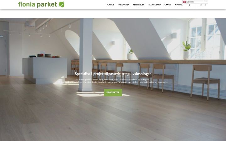 Screenshot of fioniaparket.dk