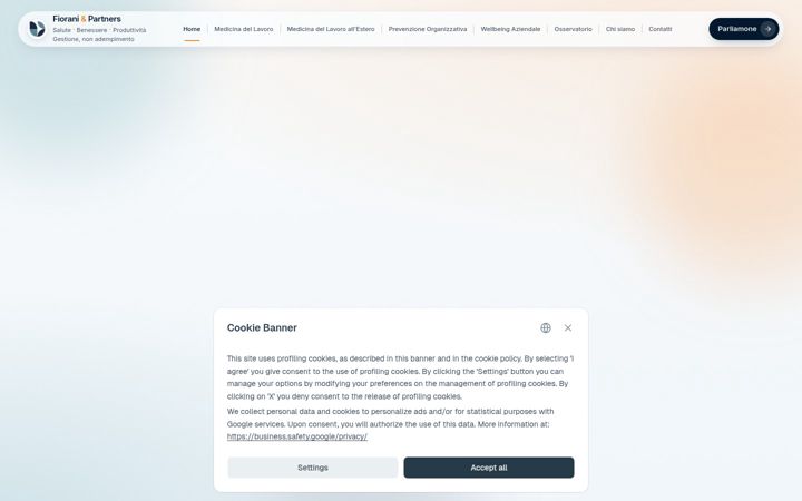 Screenshot ta' fioranipartners.it