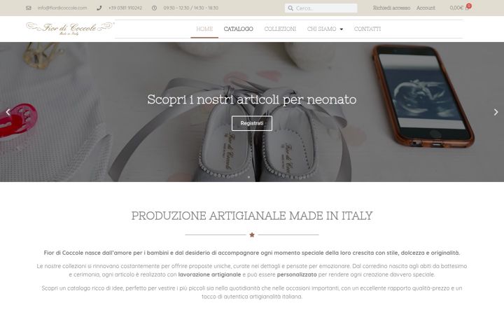 Screenshot of fiordicoccole.com