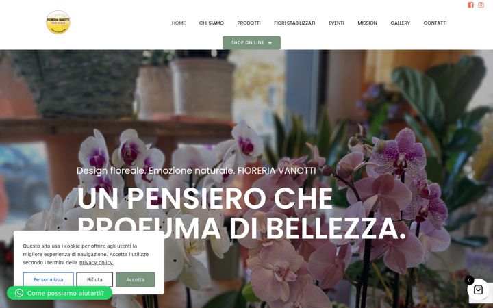 Screenshot of fioreriavanotti.it