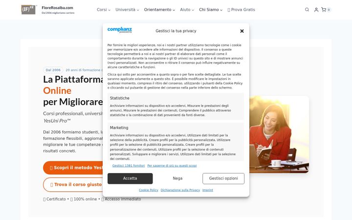 Screenshot of fiorerosalba.com