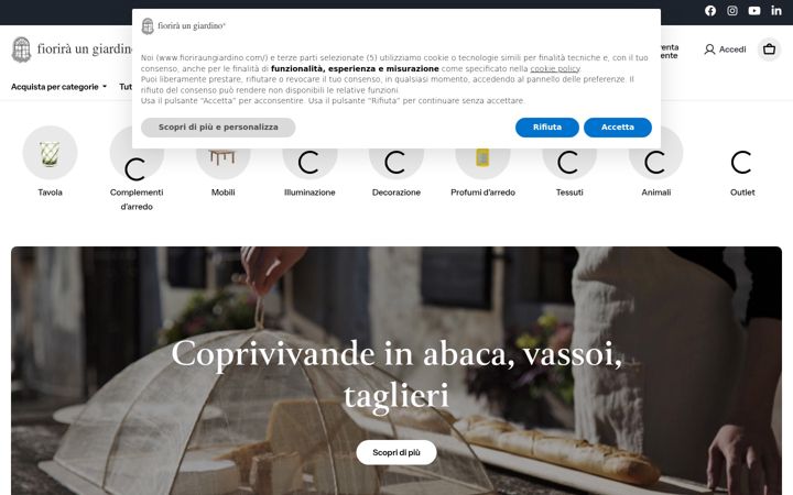 Snímek obrazovky fioriraungiardino.com