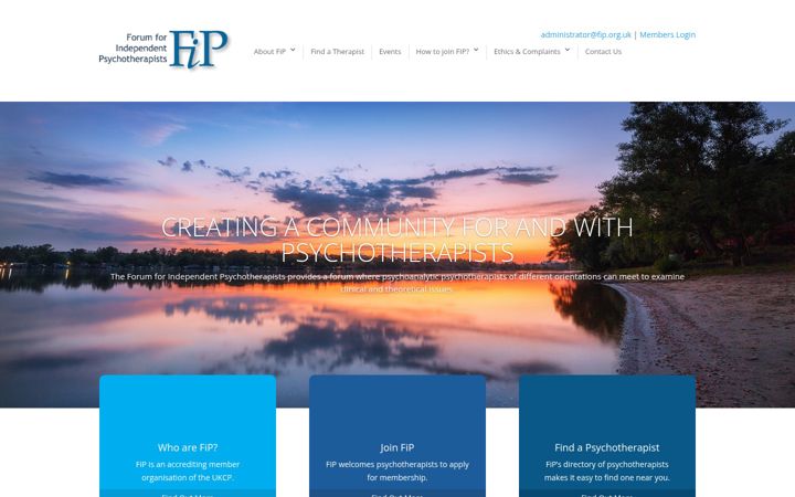 Screenshot ta' fip.org.uk