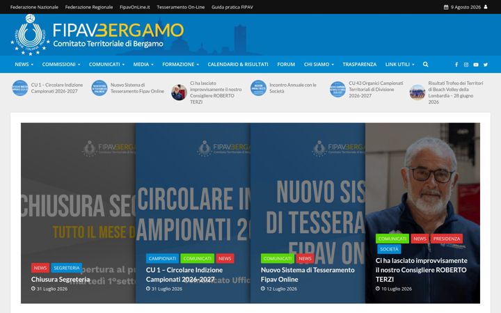 Screenshot of fipavbg.it