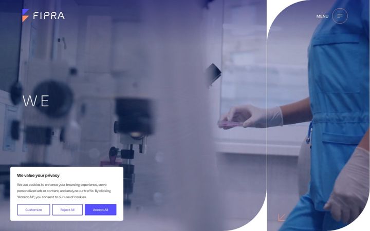 Screenshot of fipra.com
