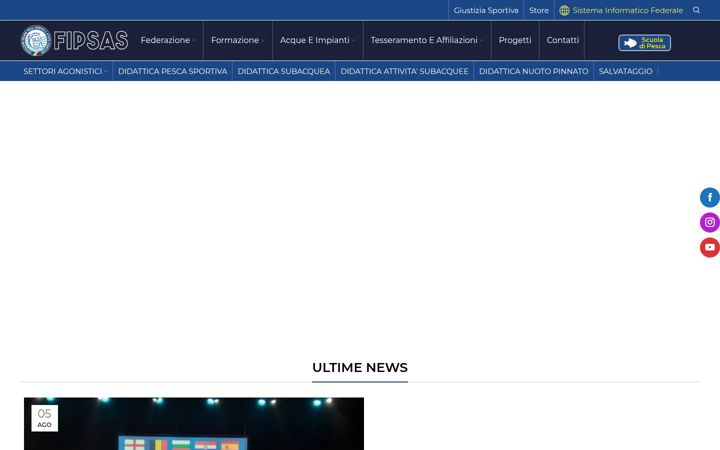 Screenshot of fipsas.it