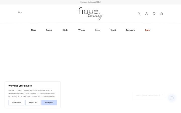 Screenshot of fiquebeauty.com